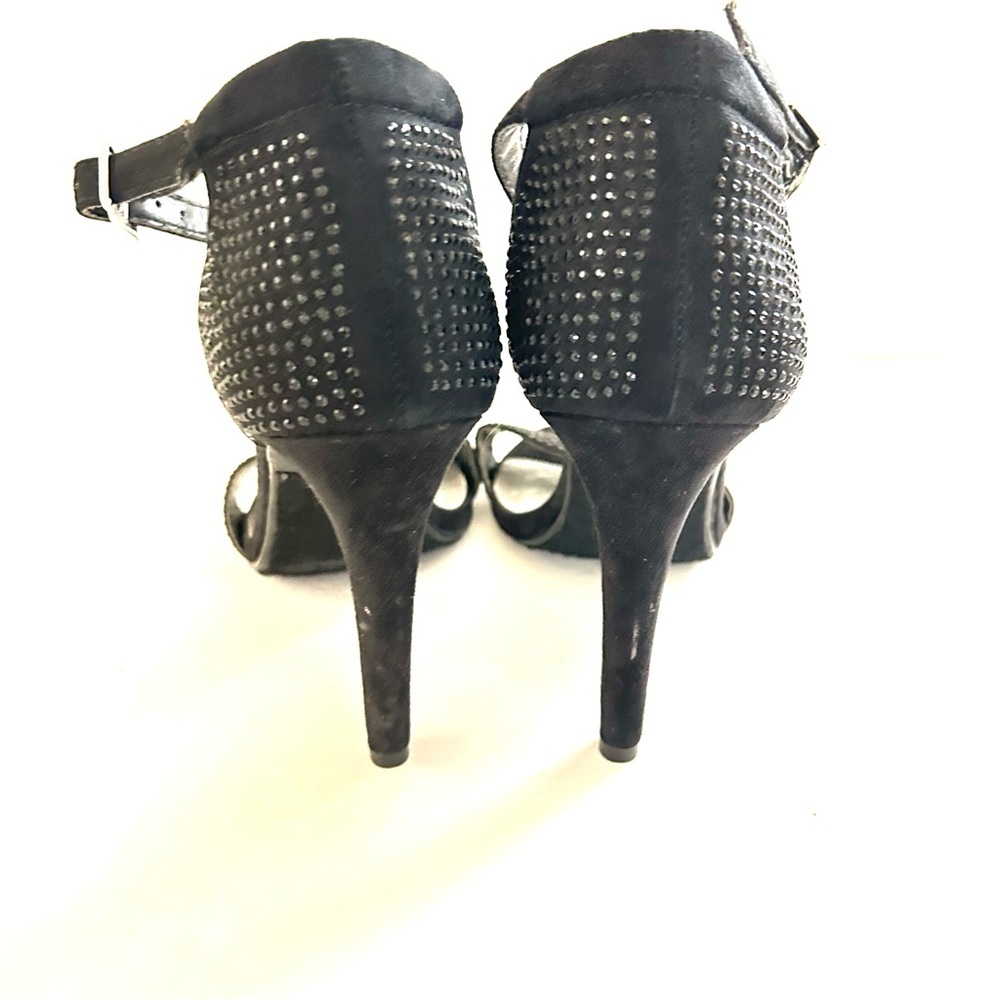 My Delicious Women’s ankle strap open toe stiletto heel black size 8 - Picture 4 of 8